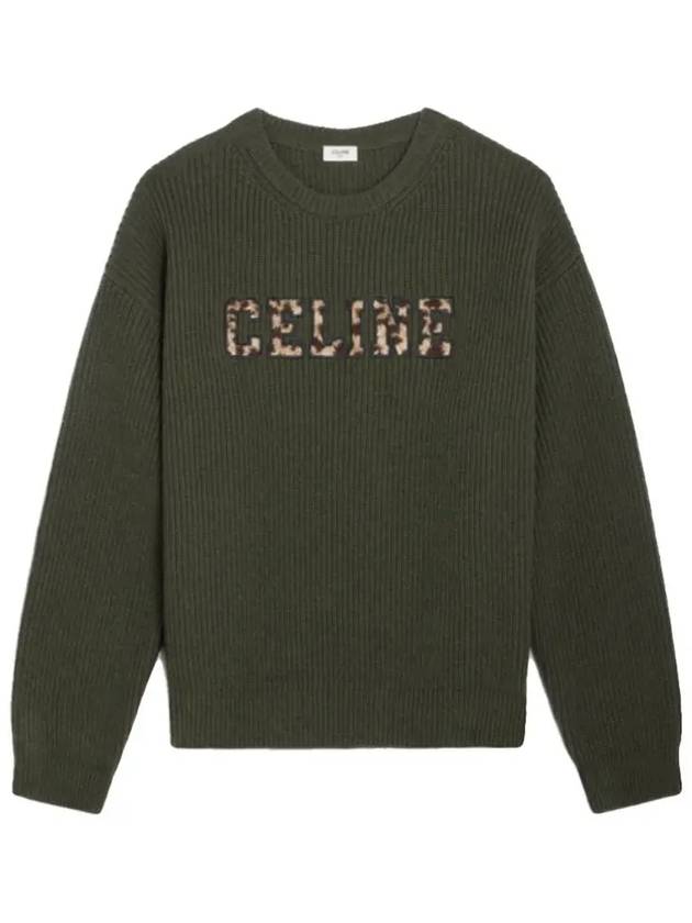 Embroided Logo Knit Top Green - CELINE - BALAAN 2