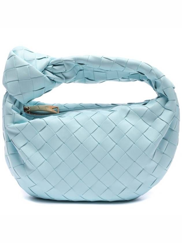 Jodie Intrecciato Small Tote Bag Blue - BOTTEGA VENETA - BALAAN 3