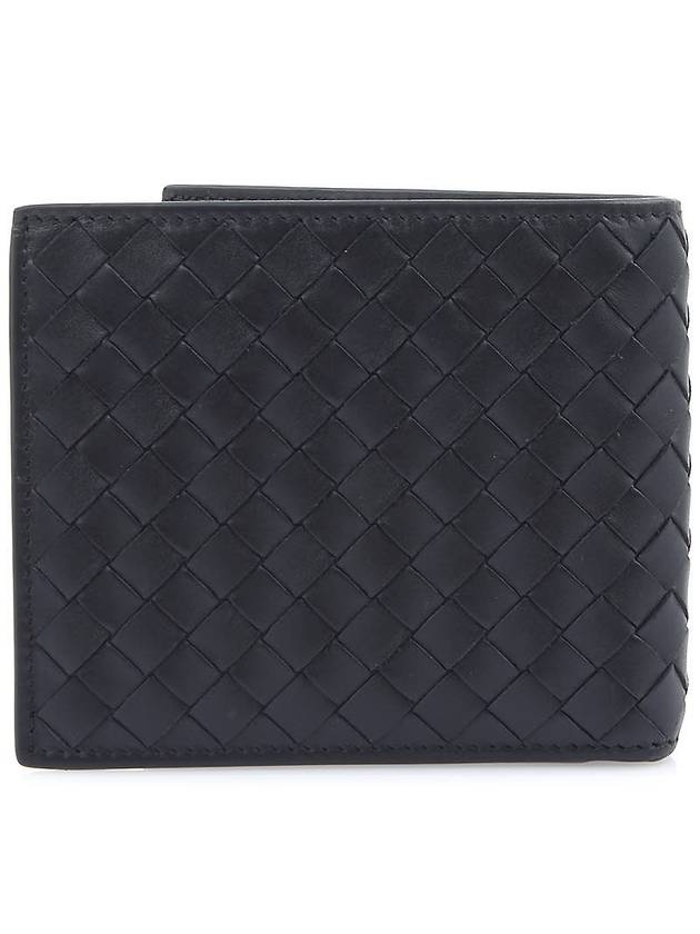 Intrecciato Weaving Half Wallet Black - BOTTEGA VENETA - BALAAN 4