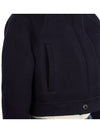 Double-Sided Virgin Wool Cropped Jacket Navy - DIOR - BALAAN 11