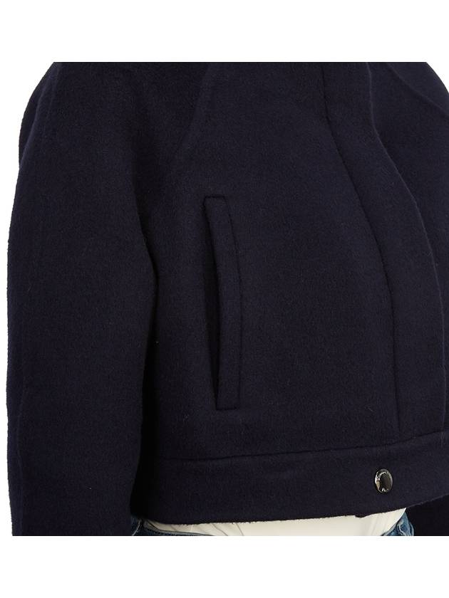 Double-Sided Virgin Wool Cropped Jacket Navy - DIOR - BALAAN 11