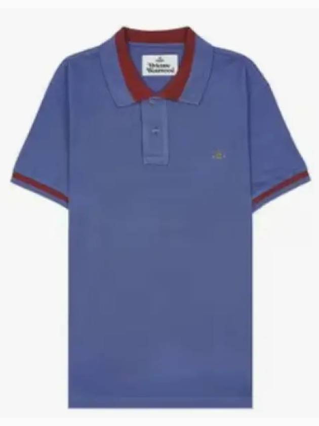 Classic ORB Logo Polo Shirt Dust Blue - VIVIENNE WESTWOOD - BALAAN 2