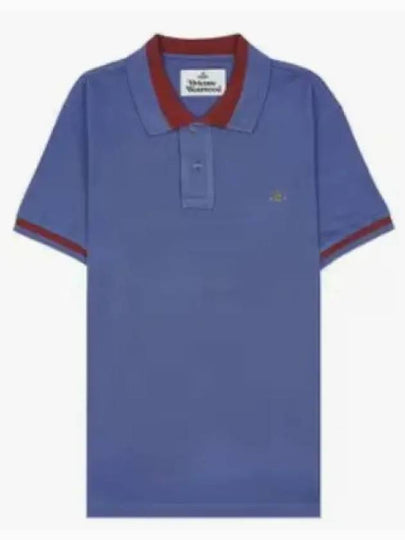 Classic ORB Logo Polo Shirt Dust Blue - VIVIENNE WESTWOOD - BALAAN 2