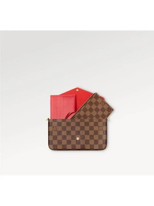 Felicie Pochette Damier Ebene Cross Bag Brown - LOUIS VUITTON - BALAAN 5