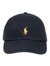 Pony Embroidered Logo Twill Ball Cap Black - POLO RALPH LAUREN - BALAAN 1