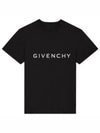 Archetype Logo Print Slim Fit Cotton Short Sleeve T-Shirt Black - GIVENCHY - BALAAN 2