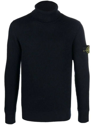 Wappen Patch Wool Turtleneck Green - STONE ISLAND - BALAAN 1