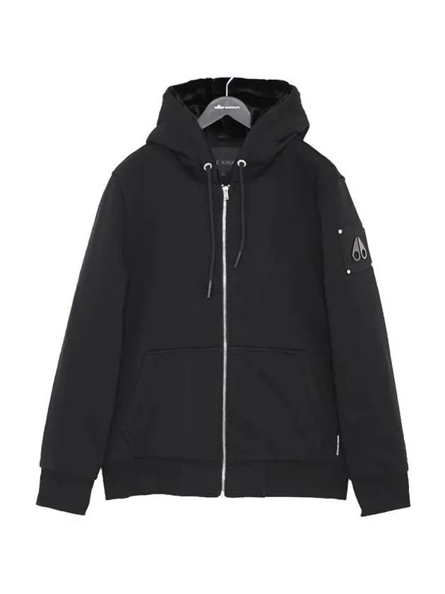 Classic Bunny Zip Up Hoodie Black Lining Black - MOOSE KNUCKLES - BALAAN 4