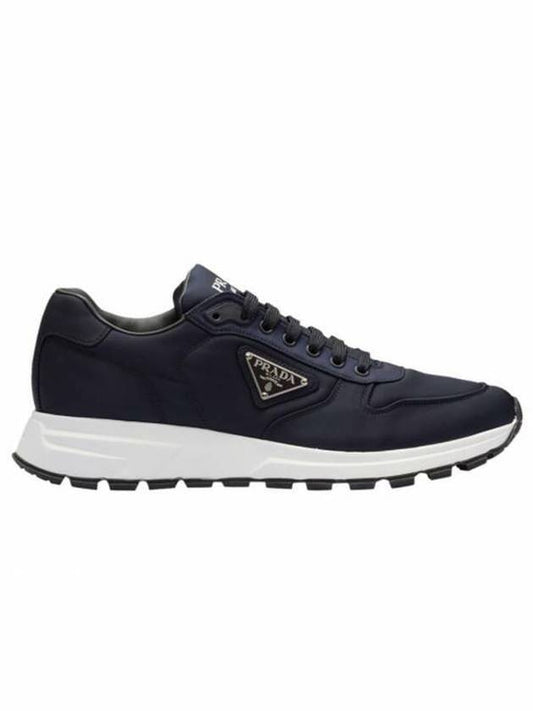 Triangle Logo Re-nylon Low Top Sneakers Blue - PRADA - BALAAN 2