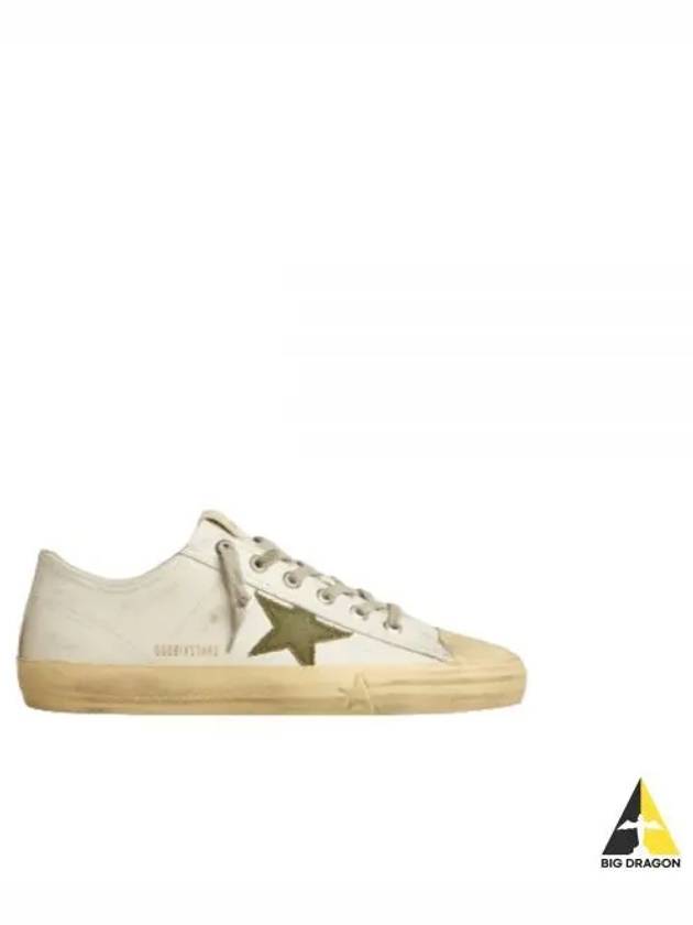 V-Star Leather Canvas Low-Top Sneakers White - GOLDEN GOOSE - BALAAN 2