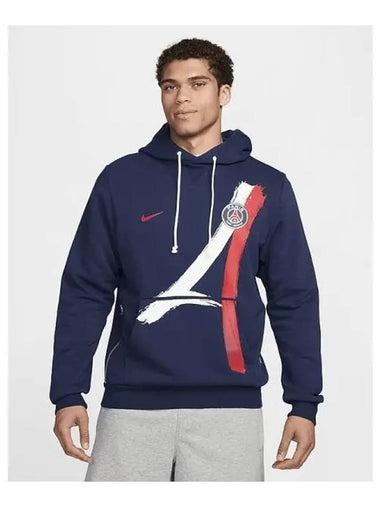 Paris Saint Germain Standard Issue Men s Dry Fit Soccer Pullover Hoodie Midnight Navy University Red FQ3218 410 699480 - NIKE - BALAAN 1