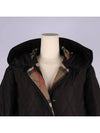 Parkgate Hooded Long Quilted Jacket Black - BURBERRY - BALAAN 5