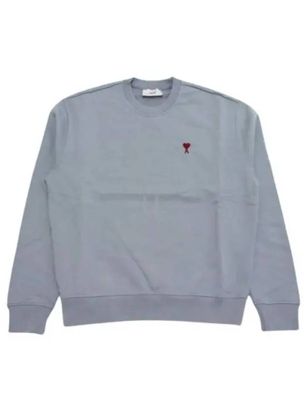 De Coeur Embossed Logo Crewneck Sweatshirt Blue - AMI - BALAAN 2