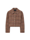 Plaid wool blend check jacket JF008001 1241 - JOSEPH - BALAAN 1