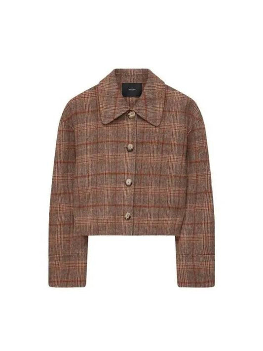 Plaid wool blend check jacket JF008001 1241 - JOSEPH - BALAAN 1