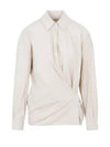 Straight Collar Twisted Shirt Dusty Rose - LEMAIRE - BALAAN 2