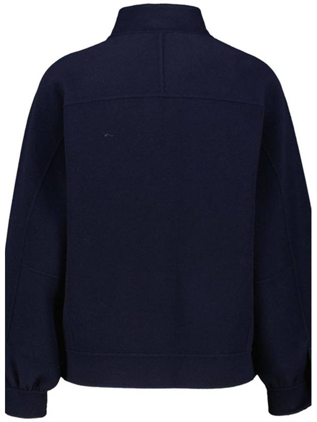 Agitare Wool Bomber Jacket Navy - MAX MARA - BALAAN 7