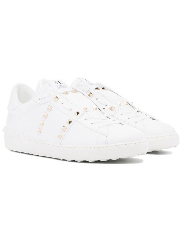 Men's Rockstud Untitled Low Top Sneakers White - VALENTINO - BALAAN 4