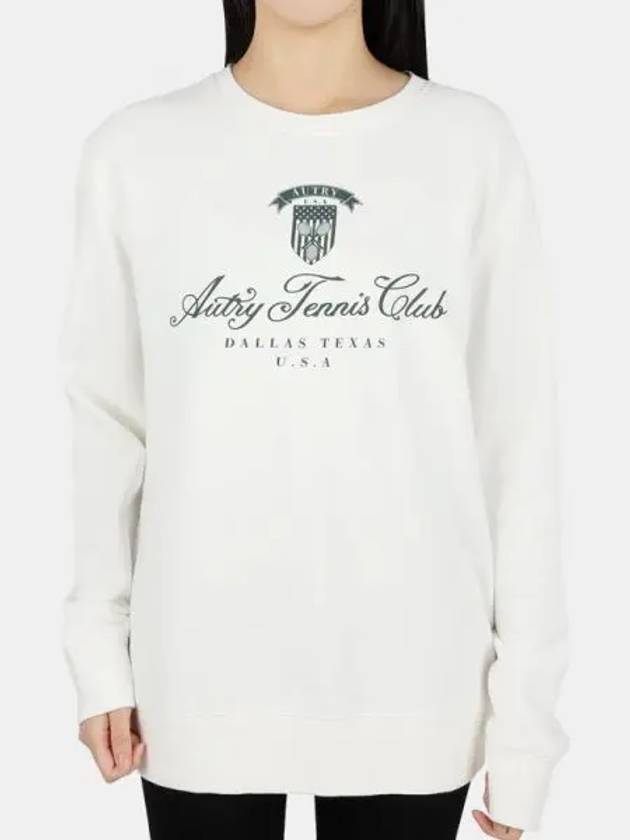 Tennis Club Badge Logo Sweatshirt White - AUTRY - BALAAN 2