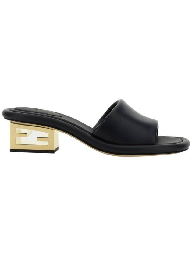 FF Baguette Motif Nappa Leather Sandals Black - FENDI - BALAAN 1