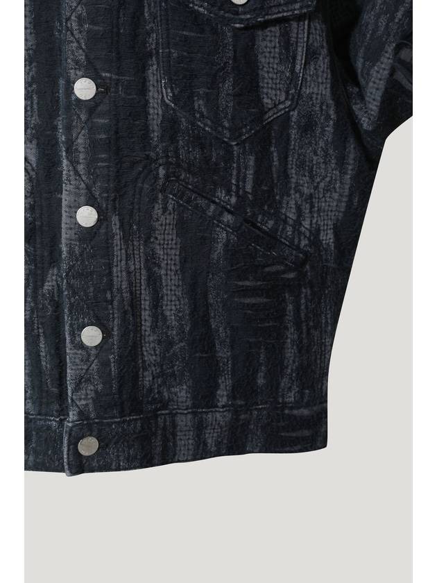 Distressed jacquard denim jacket - IRO - BALAAN 4