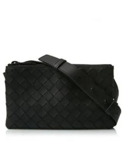 Triple Zipper Cross Bag Black - BOTTEGA VENETA - BALAAN 2