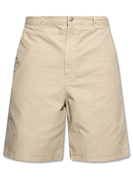 Cotton Bermuda Shorts Beige - AMI - BALAAN 1