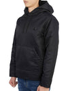 Men's Chest Studded Nylon Hoodie Black - VALENTINO - BALAAN 3