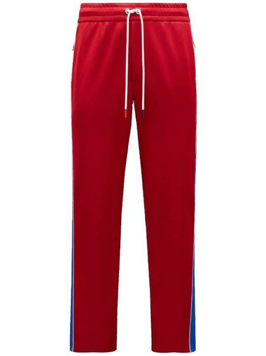 Men's Side Stripe Track Pants Red - MONCLER - BALAAN 1