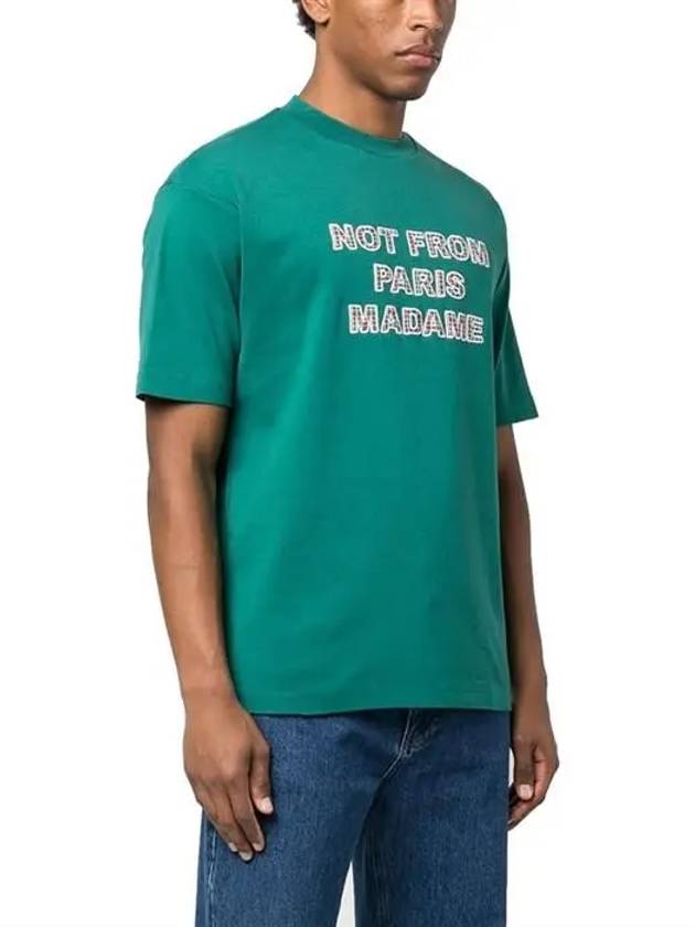 Drold Monsieur Slogan Short Sleeve TShirt Green TS137 CO002 - DROLE DE MONSIEUR - BALAAN 3