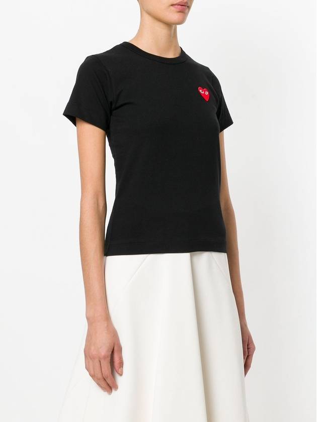 Red Heart Short Sleeve T-Shirt P1 T107 1 Black - COMME DES GARCONS - BALAAN 5