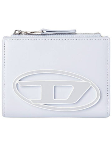 1DR Bifold Zipper Half Wallet Light Blue - DIESEL - BALAAN 1