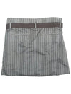 Women's Striped A-Line Skirt Gray - BRUNELLO CUCINELLI - BALAAN.