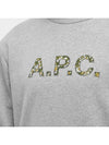 Liberty Camo Logo Crew Sweatshirt Heathered Light Grey - A.P.C. - BALAAN 5