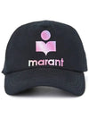 Tyron Embroidered Logo Ball Cap Black - ISABEL MARANT - BALAAN 2