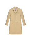 RWB Loop Tab High Armhole Mackintosh Single Coat Beige - THOM BROWNE - BALAAN 1