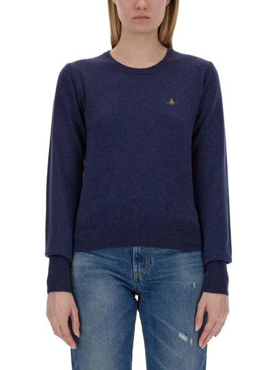 Bea Jumper Knit Top Navy - VIVIENNE WESTWOOD - BALAAN 2