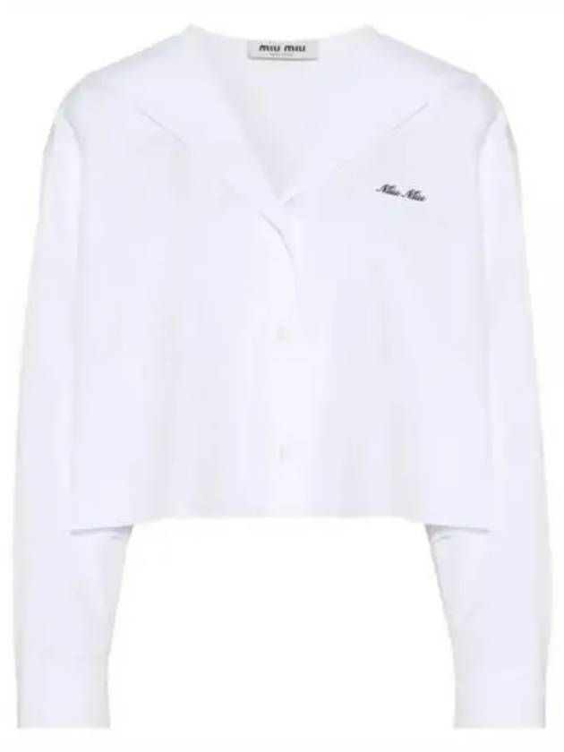 Poplin Shirt White - MIU MIU - BALAAN 2