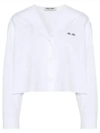 Poplin Shirt White - MIU MIU - BALAAN 2