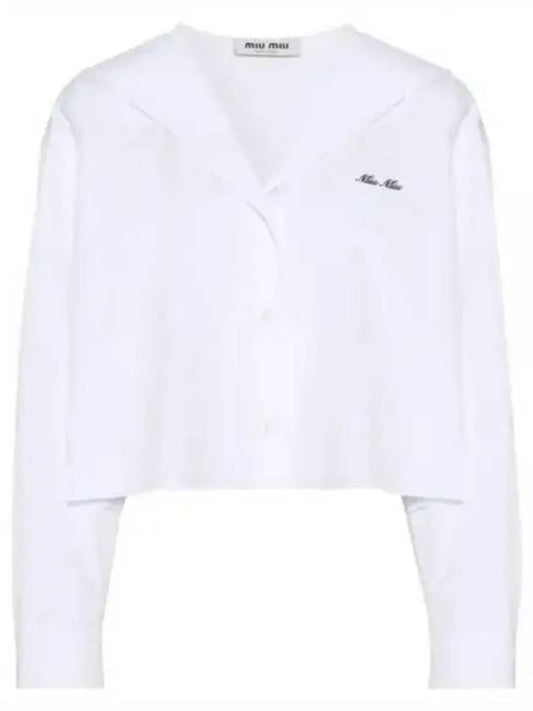 Poplin Shirt White - MIU MIU - BALAAN 2