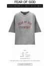 125BT244191F 123 Logo Printing Jersey Crew Neck Round Short Sleeve T Shirt Dark Heather Men s TEO - FEAR OF GOD - BALAAN 2