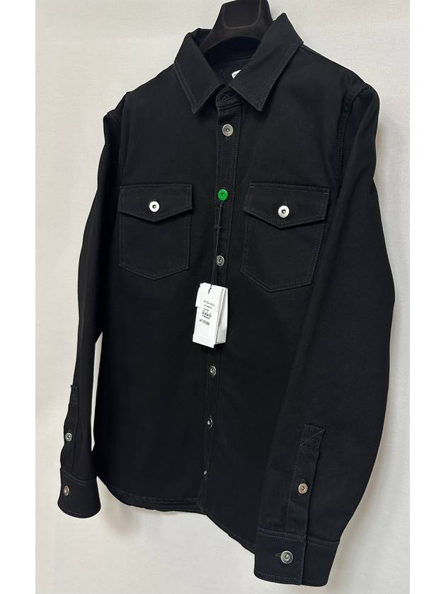 Chest Pocket Black Denim Shirt 50 - BOTTEGA VENETA - BALAAN 3