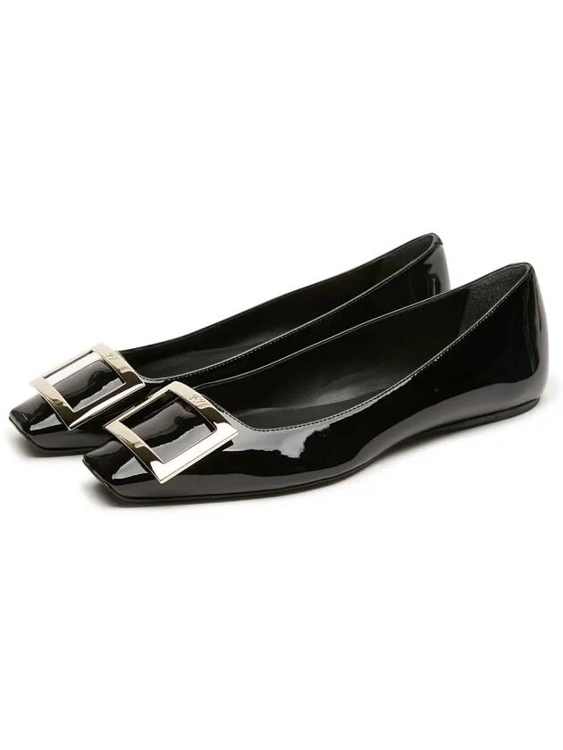 Trompette Metal Buckle Ballerina Black - ROGER VIVIER - BALAAN 2