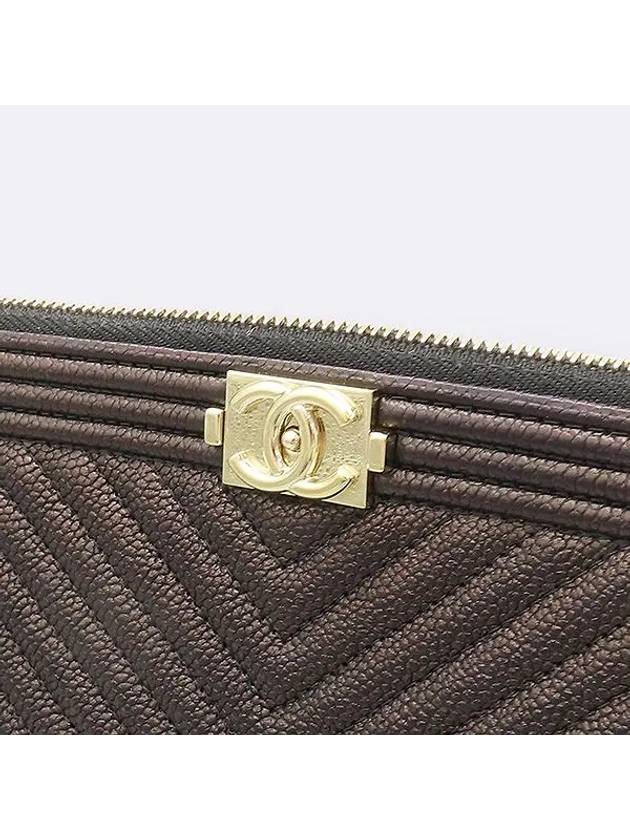 A84406 Black color boy caviar gold plated new medium clutch - CHANEL - BALAAN 4