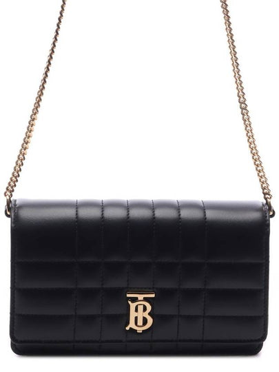 Lola Gold Logo Quilted Mini Cross Bag Black - BURBERRY - BALAAN 2