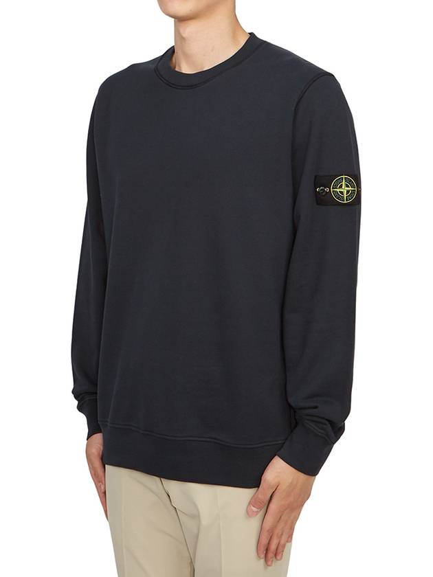 Wappen Patch Garment Dyed Sweatshirt Navy - STONE ISLAND - BALAAN 3