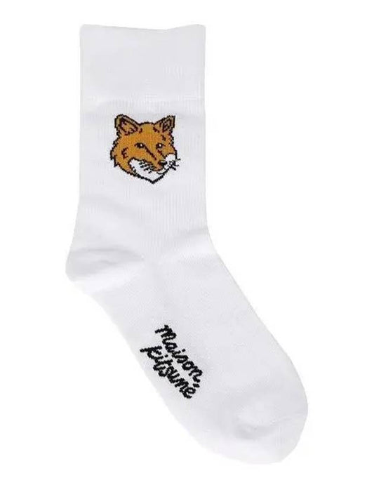 Fox Head Socks White - MAISON KITSUNE - BALAAN 2