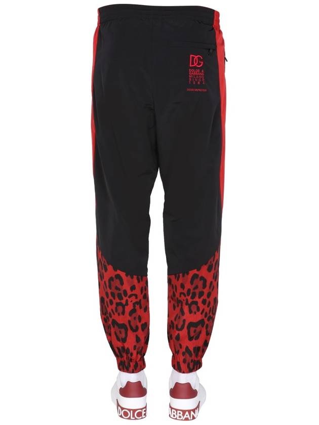 animal print track pants red black - DOLCE&GABBANA - BALAAN 5