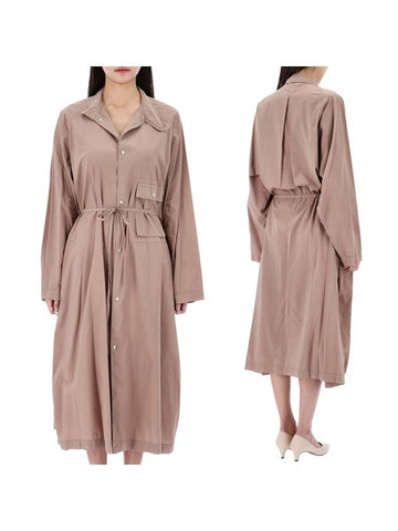 Parachute Overfit Long Dress Brown - LEMAIRE - BALAAN 1