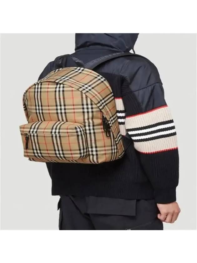 Vintage Check Motif Nylon Backpack Beige - BURBERRY - BALAAN 5